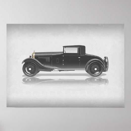 Retro auto kunstwerk  poster (Voorkant)