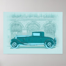 Retro auto kunstwerk 
