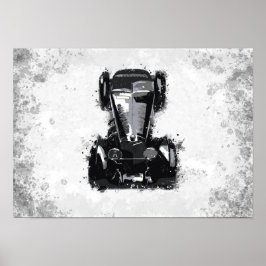Retro auto kunstwerk poster