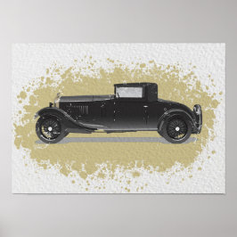 Retro auto kunstwerk poster