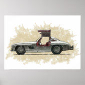 Retro auto kunstwerk poster (Voorkant)