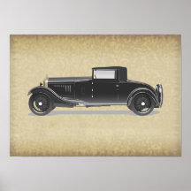 Retro auto kunstwerk 