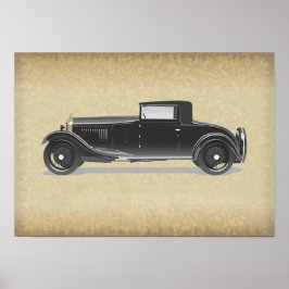 Retro auto kunstwerk  poster