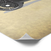 Retro auto kunstwerk  poster (Hoek)