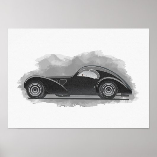 Retro auto kunstwerk poster (Voorkant)