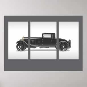 Retro auto kunstwerk poster