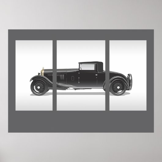 Retro auto kunstwerk poster (Voorkant)