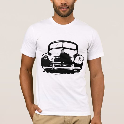Retro auto Mannen T-shirt (Voorkant)