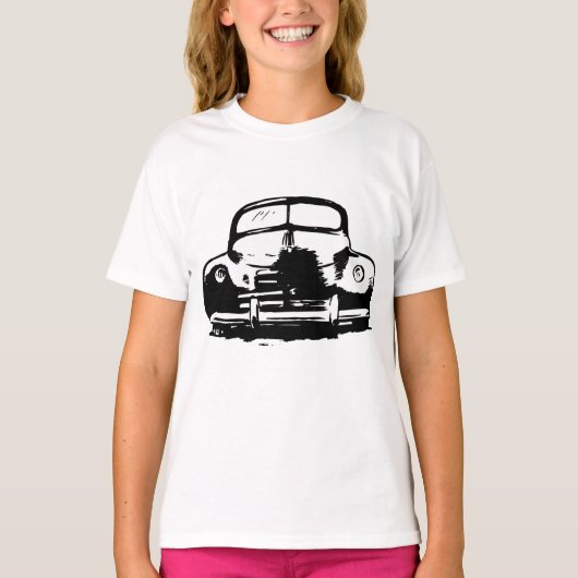 Retro auto meisjes T-shirt (Voorkant)