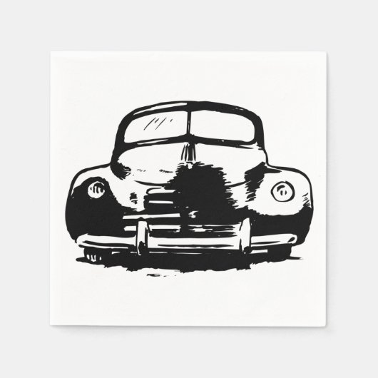 Retro auto papier servetten (Voorkant)