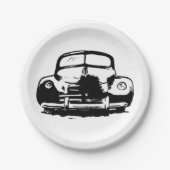 Retro-auto Papieren Bordje (Voorkant)