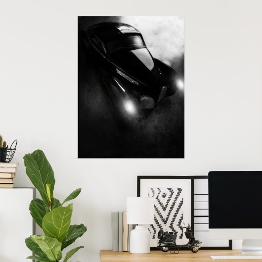 Retro-auto Poster (Thuiskantoor)