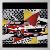 Retro auto poster (Voorkant)