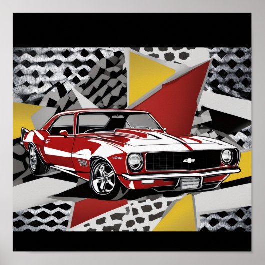 Retro auto poster (Voorkant)