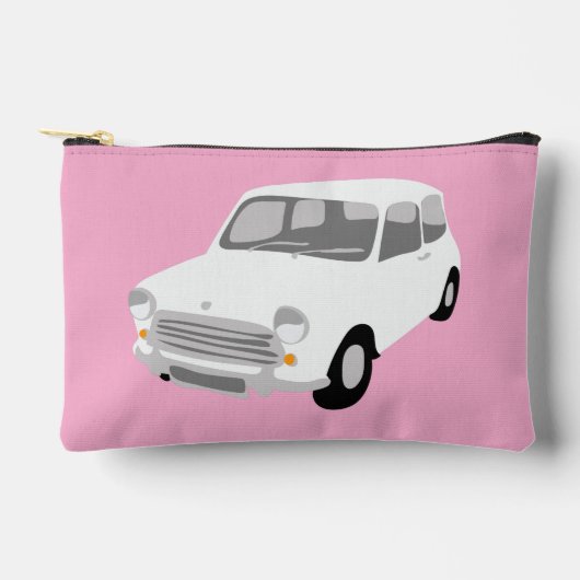 Retro Auto Roze en Wit Etui (Voorkant)