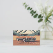 Retro  Auto-service Visitekaartje (Staand voorkant)