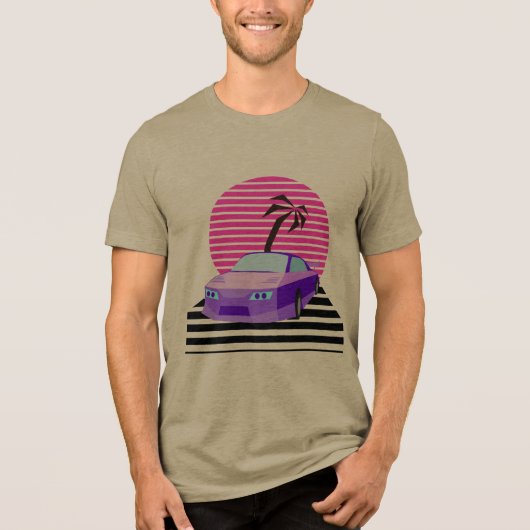 Retro Auto Tri-Blend Shirt (Voorkant)