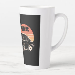 Retro auto vintage zonsondergang Grafische T-shirt Latte Mok