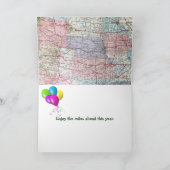 Retro Auto voor de Verjaardag van de Kleinzoon Kaart (Binnen)