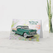 Retro-auto voor vaders dag kaart (Voorkant)