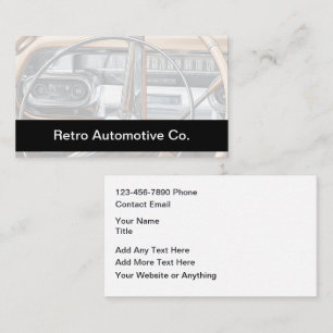 Retro Auto Zakelijke Kaarten Ontwerp Visitekaartje