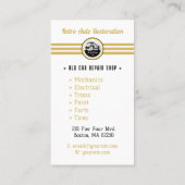 Retro automatisch herstel | Reparatie Shop elegant Visitekaartje (Achterkant)