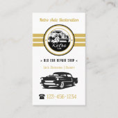 Retro automatisch herstel | Reparatie Shop elegant Visitekaartje (Voorkant)