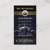 Retro automatisch herstel | Reparatie Shop elegant Visitekaartje (Voorkant)