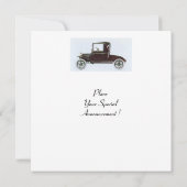 RETRO AUTO'S 2 ,AUTO RESTAURATIE champagne wit roo Aankondiging (Achterkant)