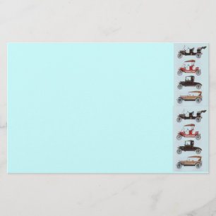 RETRO AUTO'S 2 ,AUTO RESTAURATIE grijs rood bruin Briefpapier