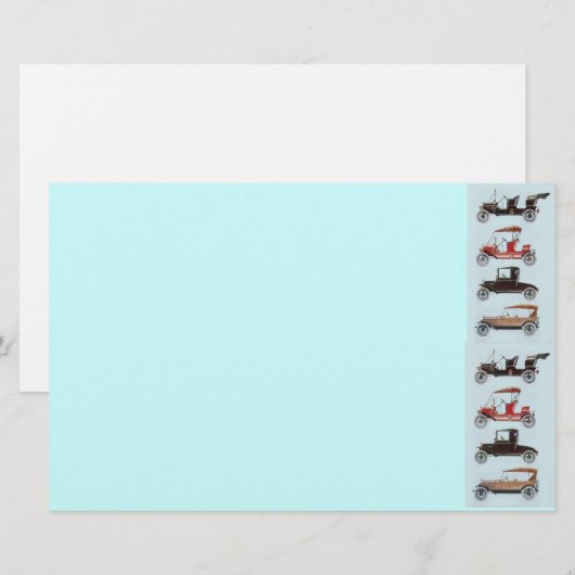 RETRO AUTO'S 2 ,AUTO RESTAURATIE grijs rood bruin  Briefpapier (Voorkant / Achterkant)