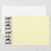 RETRO AUTO'S 2 , AUTO RESTAURATIE grijs rood crème Briefpapier (Voorkant / Achterkant)