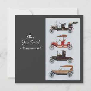 RETRO AUTO'S 2, AUTO RESTORATION, rood wit grijs Aankondiging