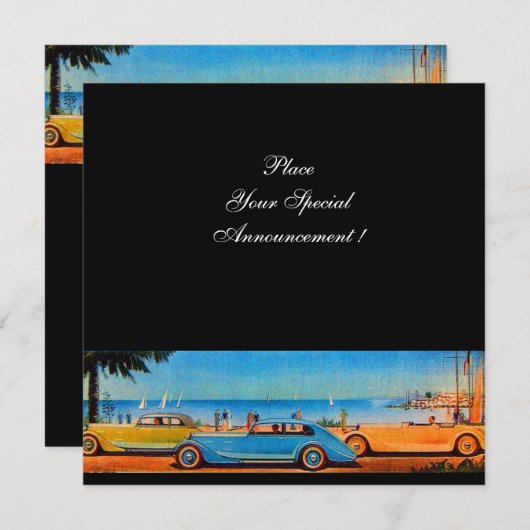 RETRO AUTO'S AANKONDIGING (Voorkant / Achterkant)