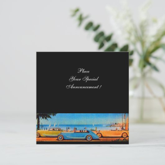 RETRO AUTO'S AANKONDIGING (Staand voorkant)