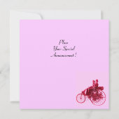 RETRO AUTO'S AUTO RESTAURATIE rood fuchsia roze Kaart (Achterkant)