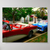 Retro-auto's op Cuba Poster (Voorkant)