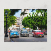 Retro-auto's op straat in Havana Briefkaart (Voorkant)