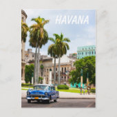 Retro-auto's op straat in Havana Briefkaart (Voorkant)