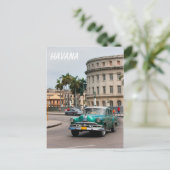 Retro-auto's op straat in Havana Briefkaart (Staand voorkant)
