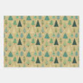 Retro Auto's, Vrachtwagens, & Kerstboomomslag Inpakpapier Vel (Voorkant 3)