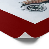 RETRO AUTO'S , zwart wit rood Poster (Hoek)
