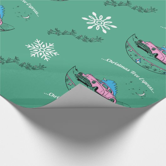 Retro - autowrakken cadeaupapier (Hoek)