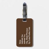 Retro Autumn Bagagelabel (Achterkant verticaal)