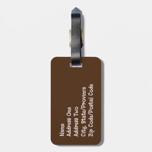 Retro Autumn Bagagelabel (Achterkant verticaal)