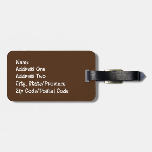 Retro Autumn Bagagelabel (Achterkant horizontaal)