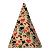 Retro Autumn Woodland Waterverf paddenstoel Feesthoedjes (Rechts)