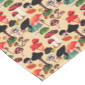 Retro Autumn Woodland Waterverf paddenstoel Tafelkleed (Gekanteld)