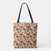 Retro Autumn Woodland Waterverf paddenstoel Tote Bag (Achterkant)