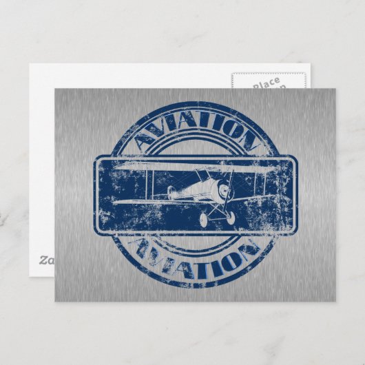 Retro Aviation Art Briefkaart (Voorkant / Achterkant)
